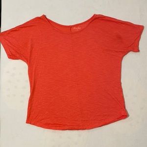 Mudd Bright Coral Cold Shoulder Top